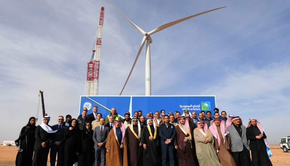 Commissioning of First Wind Turbine in Turaif
