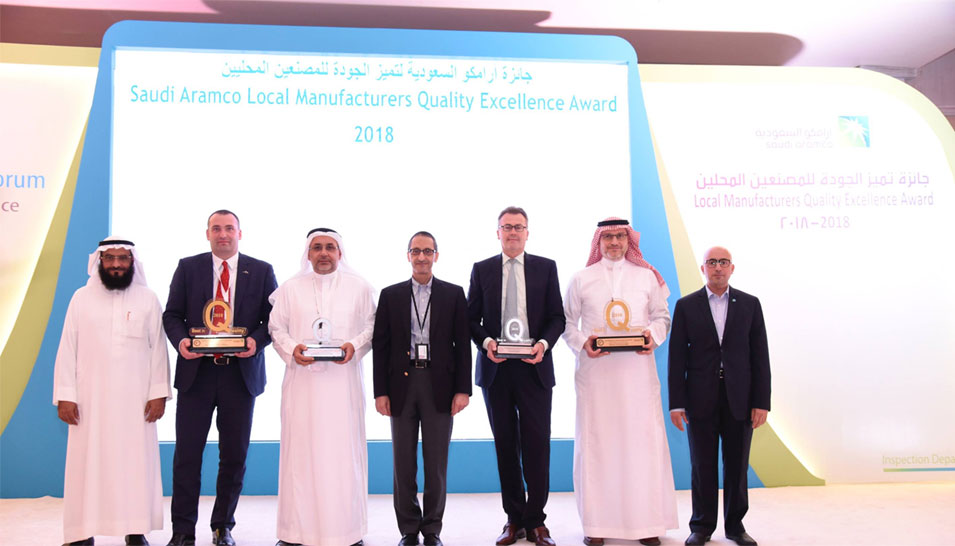 Saudi Aramco Honors Top Local Vendors at 2018 Quality Forum