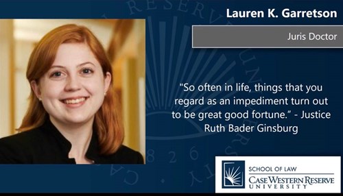 Congratulations Lauren K. Garretson JD Case Western Reserve School of Law
