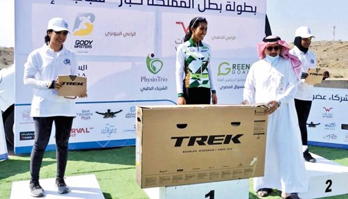 Aramcon the First Saudi Woman Cycling Champ