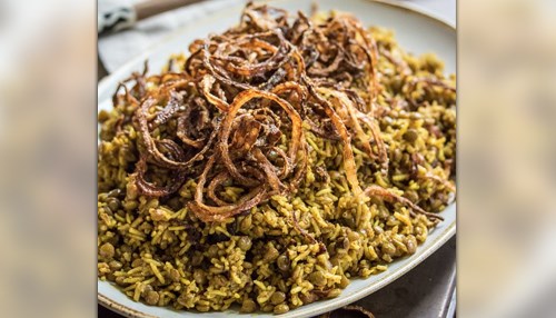 Mujaddrah - Lentils and Rice with Fried Onions